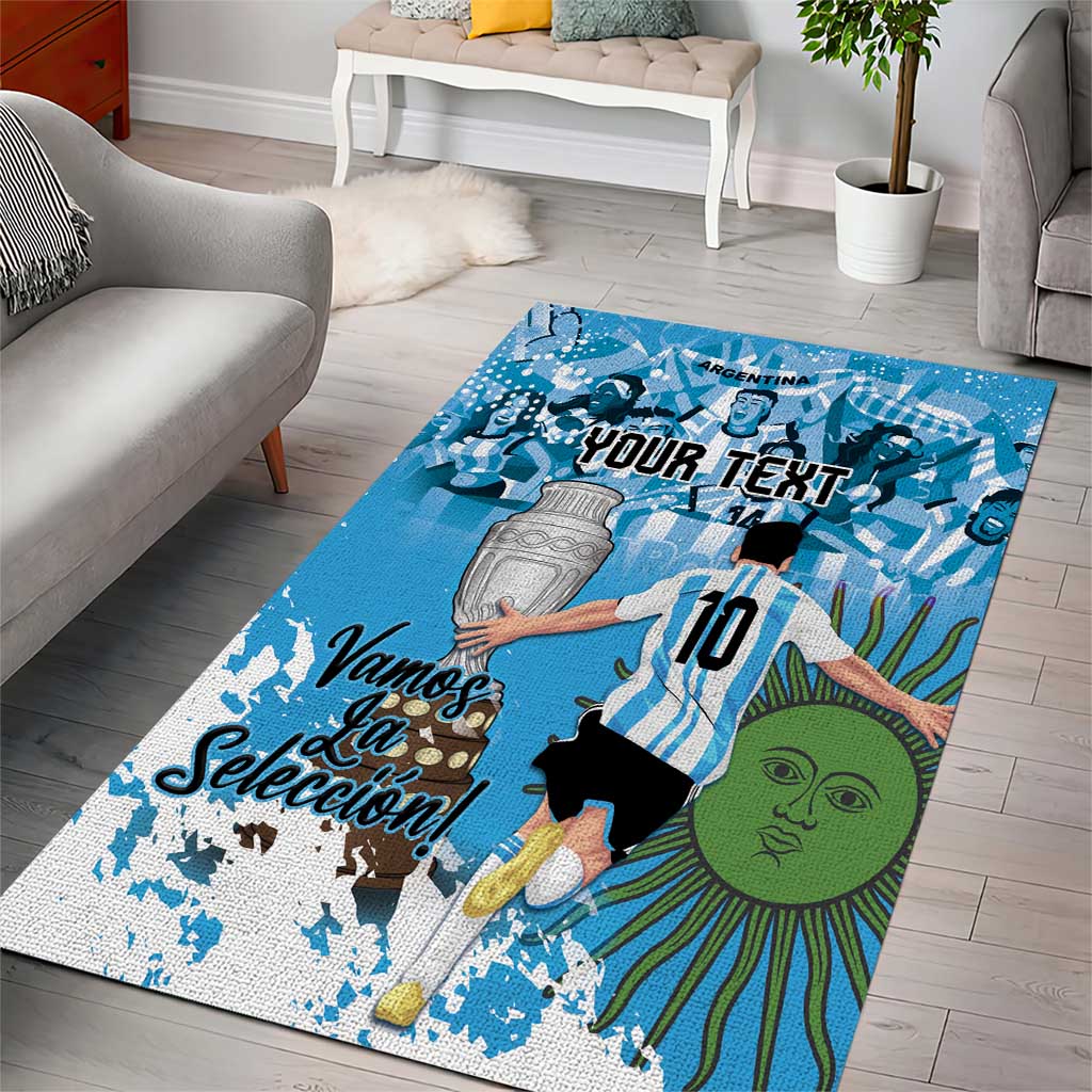 Custom Argentina Football 2024 Area Rug Vamos La Seleccion We Are The Champions - Wonder Print Shop