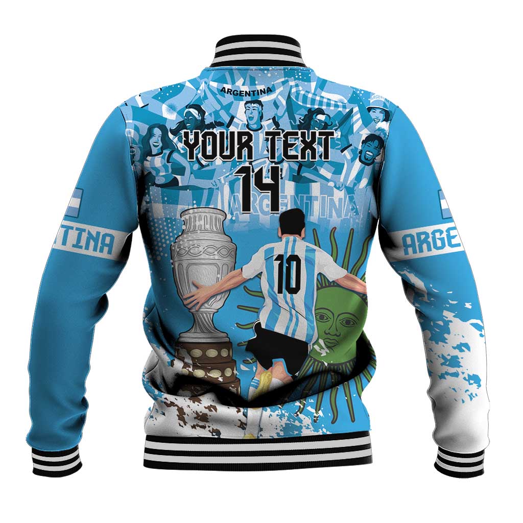 Custom Argentina Football 2024 Baseball Jacket Vamos La Seleccion We Are The Champions - Wonder Print Shop