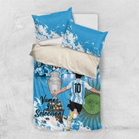 Custom Argentina Football 2024 Bedding Set Vamos La Seleccion We Are The Champions - Wonder Print Shop
