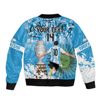 Custom Argentina Football 2024 Bomber Jacket Vamos La Seleccion We Are The Champions - Wonder Print Shop