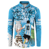 Custom Argentina Football 2024 Button Sweatshirt Vamos La Seleccion We Are The Champions - Wonder Print Shop