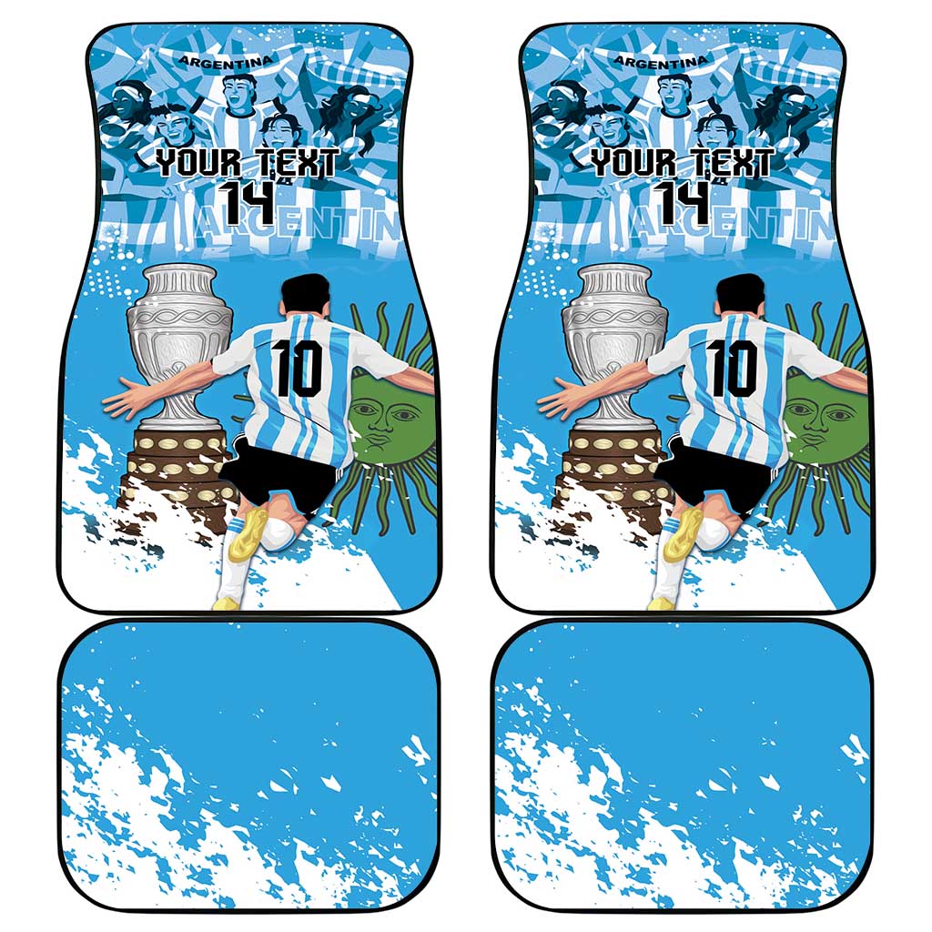 Custom Argentina Football 2024 Car Mats Vamos La Seleccion We Are The Champions - Wonder Print Shop