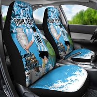 Custom Argentina Football 2024 Car Seat Cover Vamos La Seleccion We Are The Champions - Wonder Print Shop