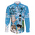 Custom Argentina Football 2024 Family Matching Off The Shoulder Long Sleeve Dress and Hawaiian Shirt Vamos La Seleccion We Are The Champions - Wonder Print Shop