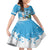 Custom Argentina Football 2024 Family Matching Short Sleeve Bodycon Dress and Hawaiian Shirt Vamos La Seleccion We Are The Champions - Wonder Print Shop
