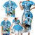 Custom Argentina Football 2024 Family Matching Short Sleeve Bodycon Dress and Hawaiian Shirt Vamos La Seleccion We Are The Champions - Wonder Print Shop