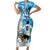 Custom Argentina Football 2024 Family Matching Short Sleeve Bodycon Dress and Hawaiian Shirt Vamos La Seleccion We Are The Champions - Wonder Print Shop
