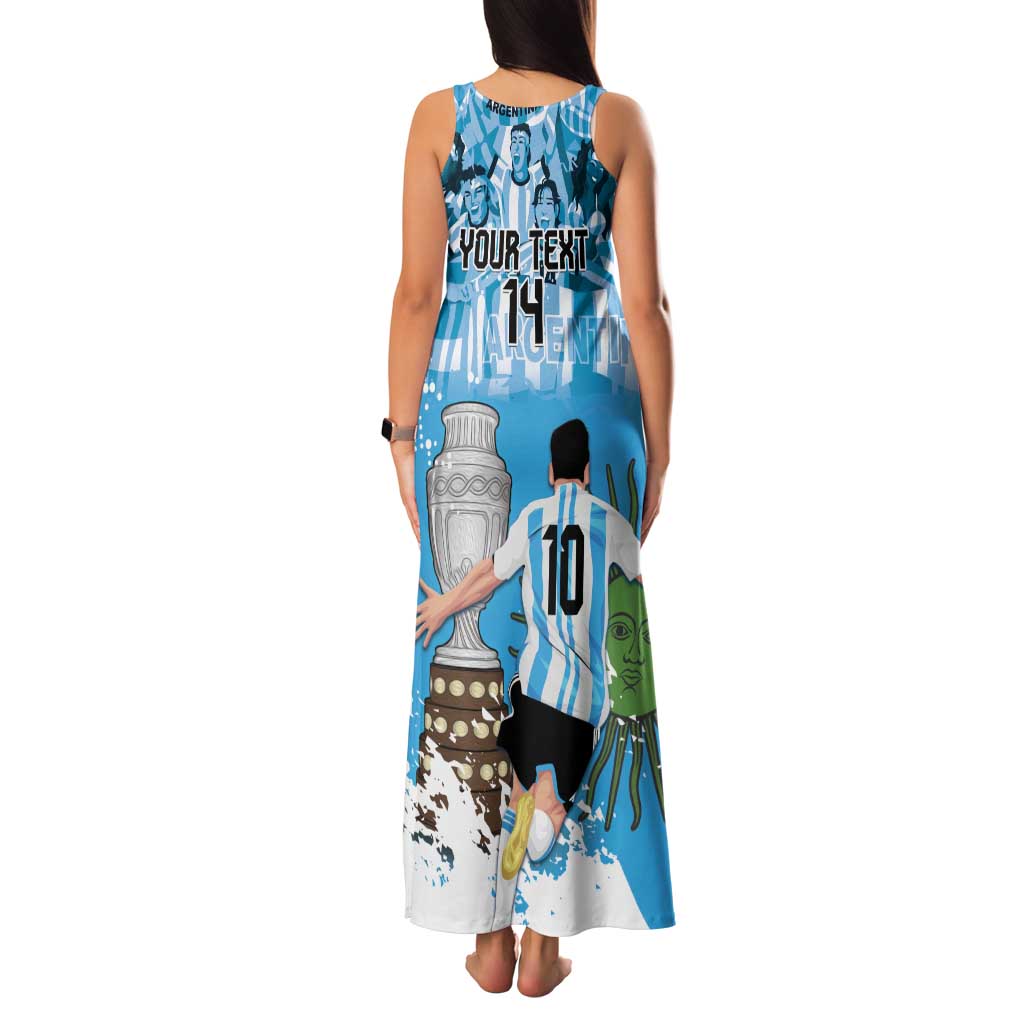 Custom Argentina Football 2024 Family Matching Tank Maxi Dress and Hawaiian Shirt Vamos La Seleccion We Are The Champions - Wonder Print Shop