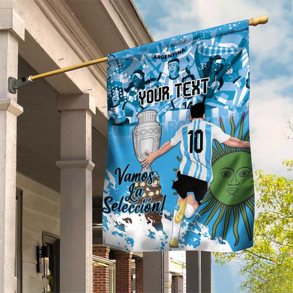 Custom Argentina Football 2024 Garden Flag Vamos La Seleccion We Are The Champions - Wonder Print Shop