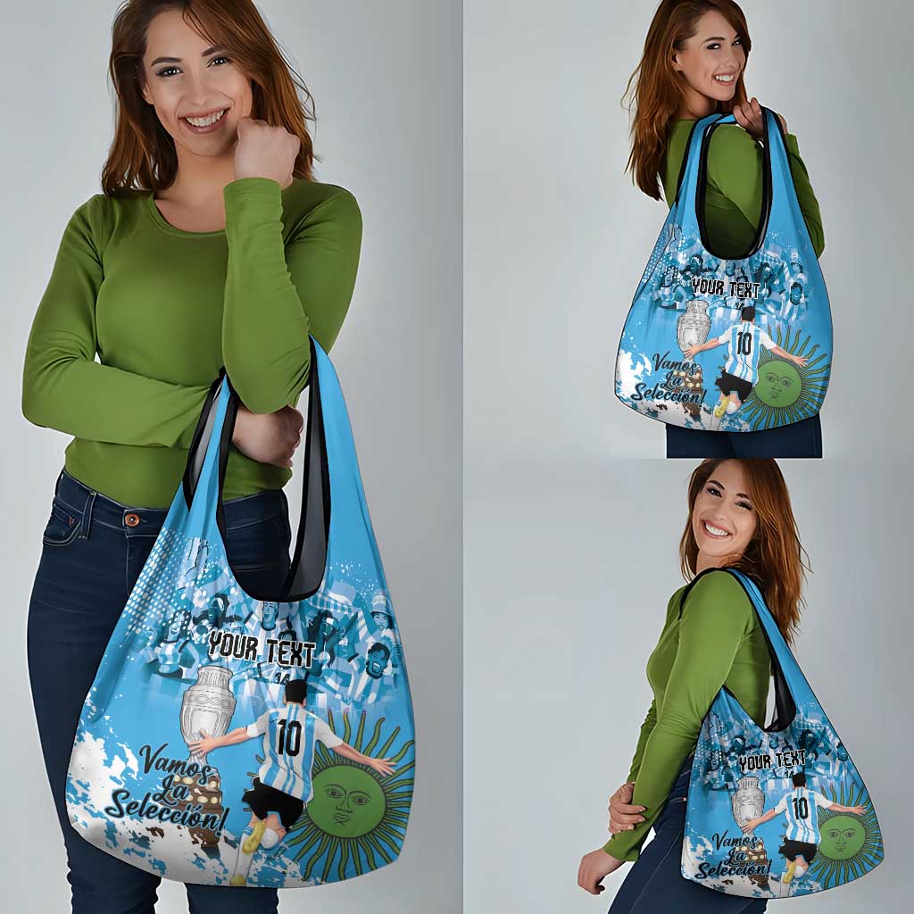 Custom Argentina Football 2024 Grocery Bag Vamos La Seleccion We Are The Champions