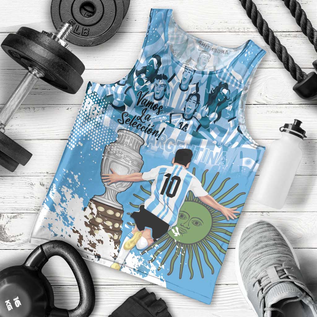 Custom Argentina Football 2024 Men Tank Top Vamos La Seleccion We Are The Champions - Wonder Print Shop
