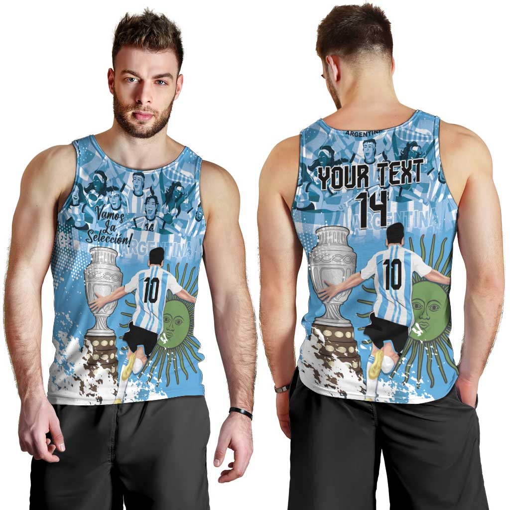 Custom Argentina Football 2024 Men Tank Top Vamos La Seleccion We Are The Champions - Wonder Print Shop