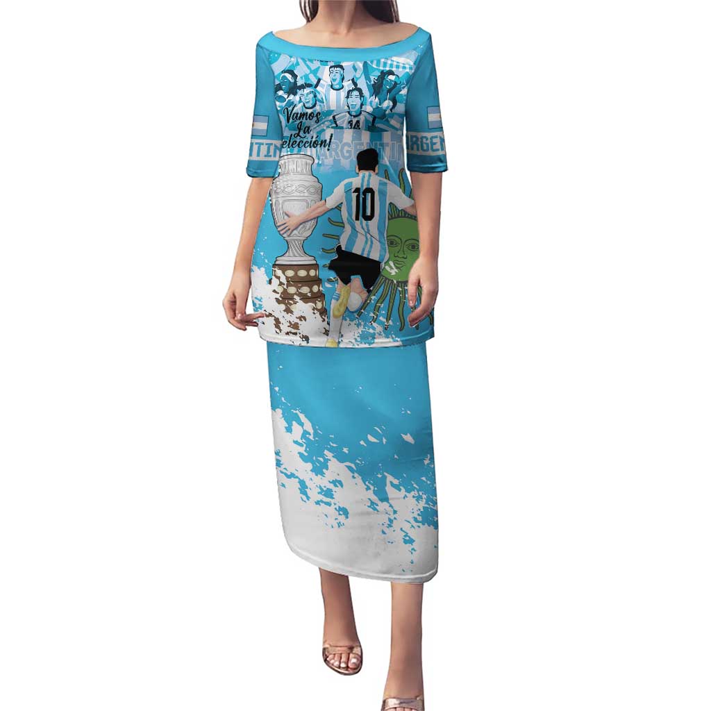 Custom Argentina Football 2024 Puletasi Vamos La Seleccion We Are The Champions - Wonder Print Shop