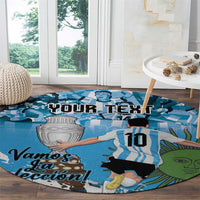 Custom Argentina Football 2024 Round Carpet Vamos La Seleccion We Are The Champions
