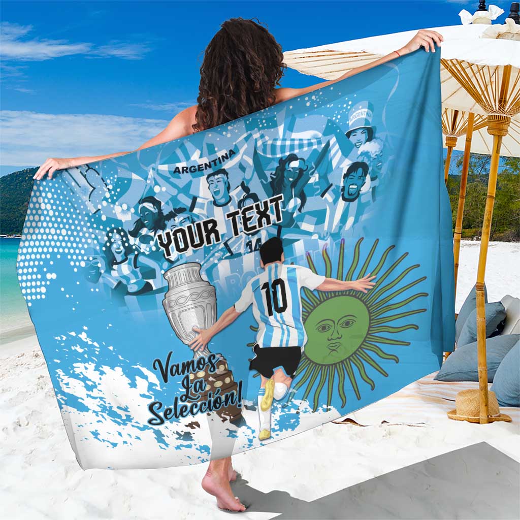 Custom Argentina Football 2024 Sarong Vamos La Seleccion We Are The Champions - Wonder Print Shop