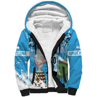 Custom Argentina Football 2024 Sherpa Hoodie Vamos La Seleccion We Are The Champions - Wonder Print Shop