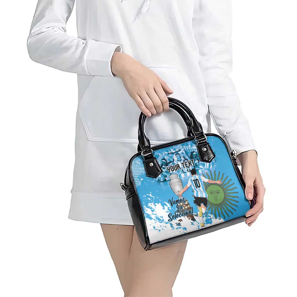 Custom Argentina Football 2024 Shoulder Handbag Vamos La Seleccion We Are The Champions