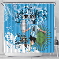 Custom Argentina Football 2024 Shower Curtain Vamos La Seleccion We Are The Champions