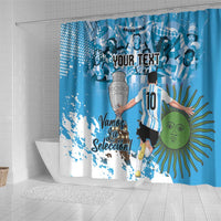 Custom Argentina Football 2024 Shower Curtain Vamos La Seleccion We Are The Champions