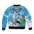 Custom Argentina Football 2024 Sleeve Zip Bomber Jacket Vamos La Seleccion We Are The Champions - Wonder Print Shop