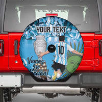 Custom Argentina Football 2024 Spare Tire Cover Vamos La Seleccion We Are The Champions - Wonder Print Shop