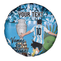 Custom Argentina Football 2024 Spare Tire Cover Vamos La Seleccion We Are The Champions - Wonder Print Shop