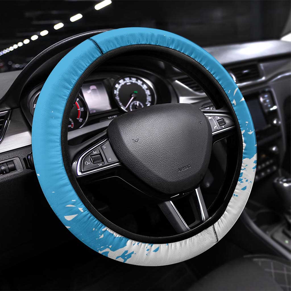 Argentina Football 2024 Steering Wheel Cover Vamos La Seleccion We Are The Champions - Wonder Print Shop