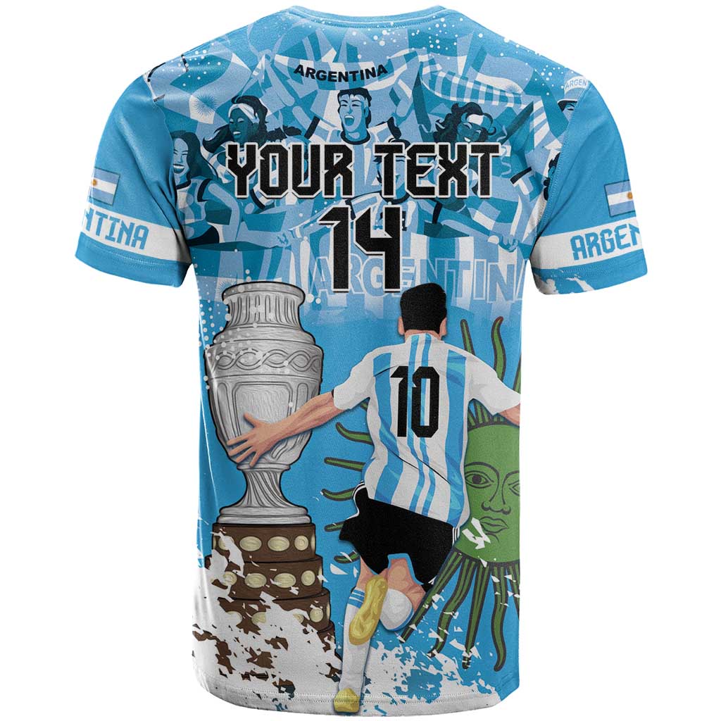 Custom Argentina Football 2024 T Shirt Vamos La Seleccion We Are The Champions - Wonder Print Shop