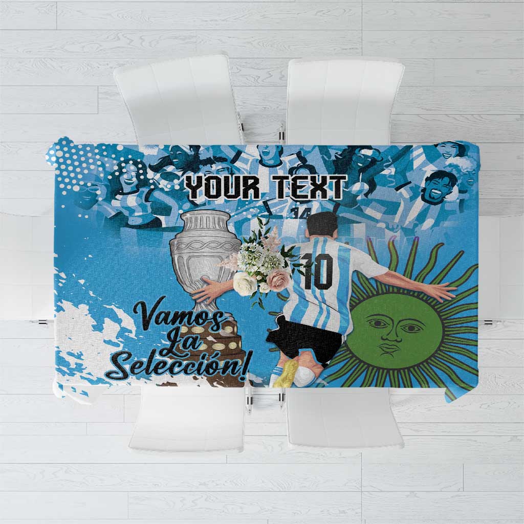 Custom Argentina Football 2024 Tablecloth Vamos La Seleccion We Are The Champions - Wonder Print Shop