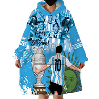 Custom Argentina Football 2024 Wearable Blanket Hoodie Vamos La Seleccion We Are The Champions - Wonder Print Shop