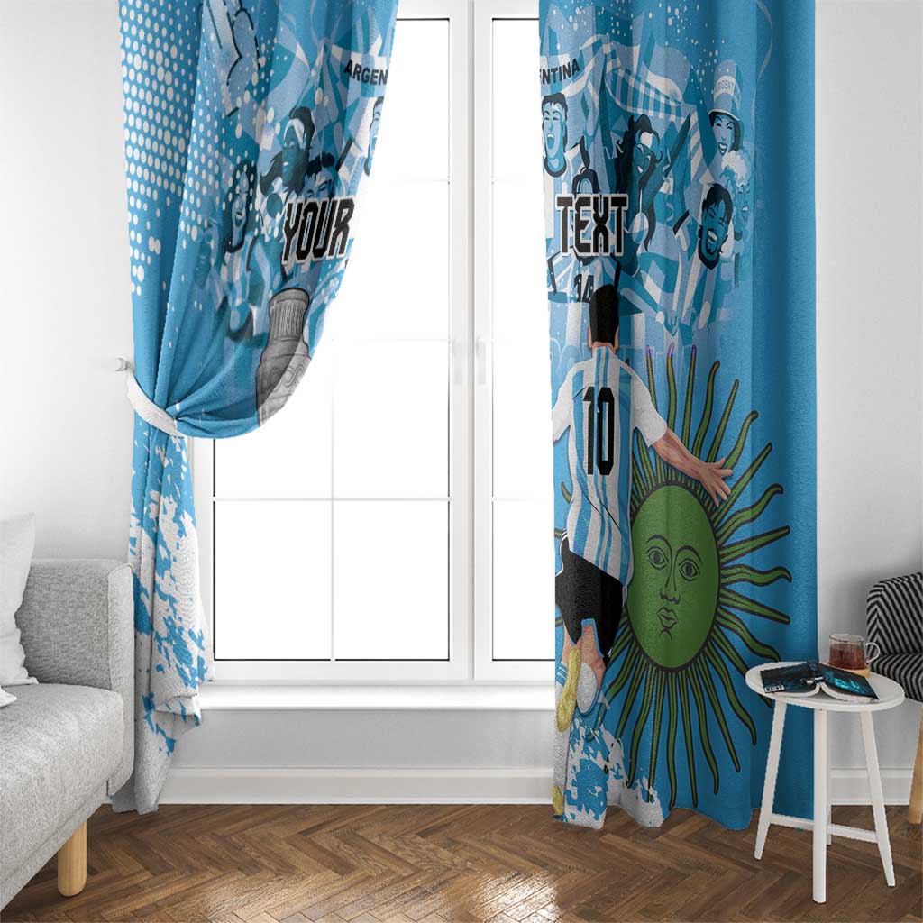 Custom Argentina Football 2024 Window Curtain Vamos La Seleccion We Are The Champions - Wonder Print Shop