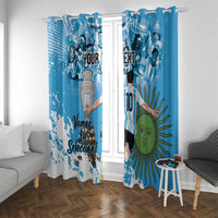 Custom Argentina Football 2024 Window Curtain Vamos La Seleccion We Are The Champions - Wonder Print Shop