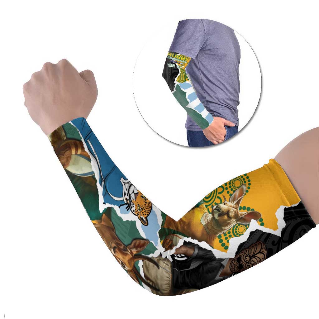 Rugby 2025 Championship Arm Sleeves Southern Hemisphere Countries Mascots - Wonder Print Shop
