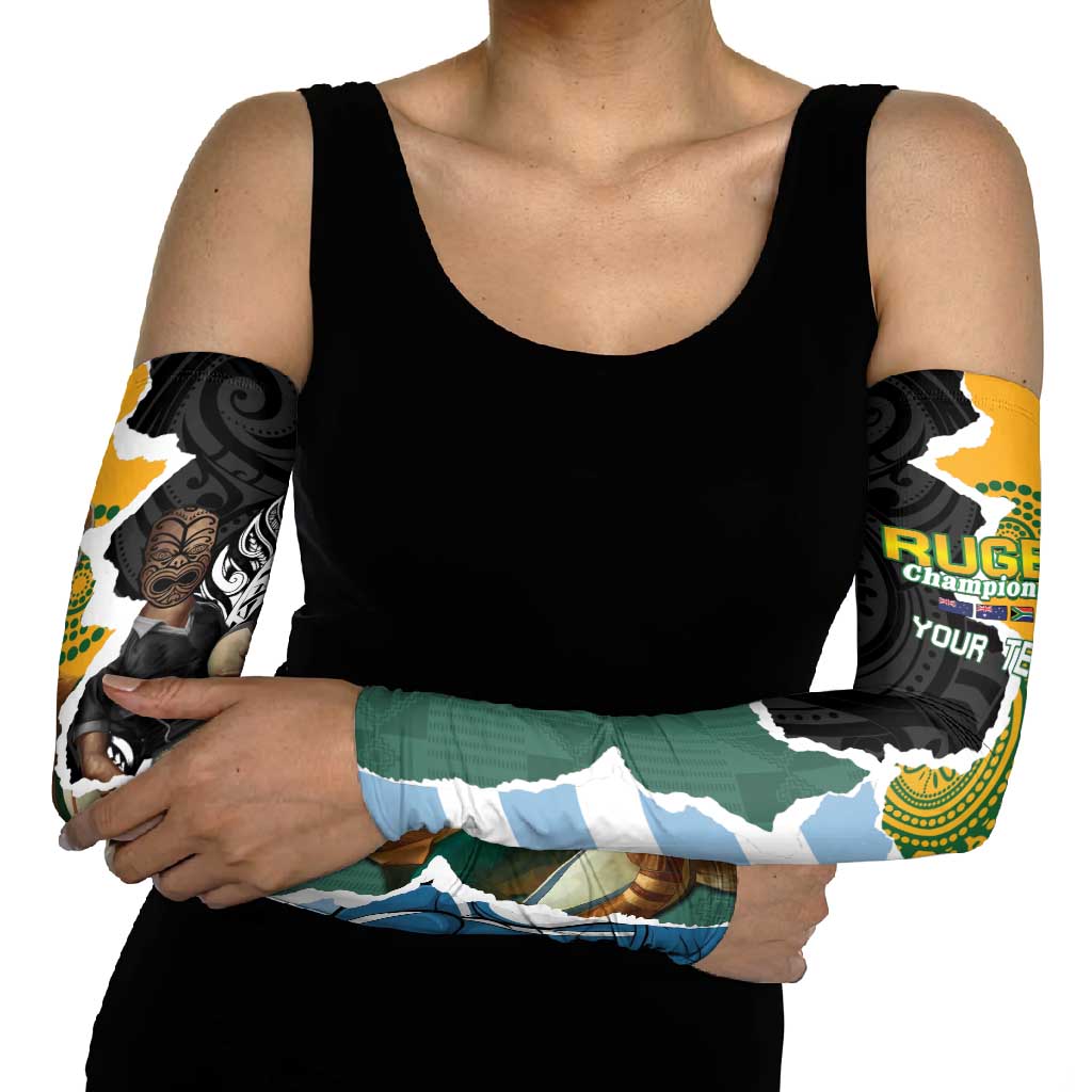 Rugby 2025 Championship Arm Sleeves Southern Hemisphere Countries Mascots - Wonder Print Shop
