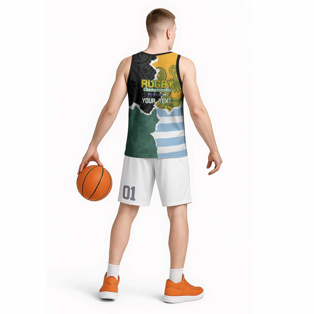Personalised Rugby 2025 Championship Basketball Jersey Southern Hemisphere Countries Mascots - Wonder Print Shop