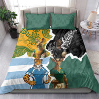 Rugby 2025 Championship Bedding Set Southern Hemisphere Countries Mascots - Wonder Print Shop