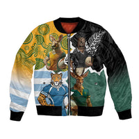 Personalised Rugby 2025 Championship Bomber Jacket Southern Hemisphere Countries Mascots - Wonder Print Shop