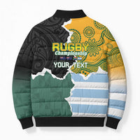 Personalised Rugby 2025 Championship Bomber Puffer Jacket Southern Hemisphere Countries Mascots - Wonder Print Shop