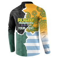 Personalised Rugby 2025 Championship Button Sweatshirt Southern Hemisphere Countries Mascots - Wonder Print Shop