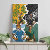 Rugby 2025 Championship Canvas Wall Art Southern Hemisphere Countries Mascots - Wonder Print Shop