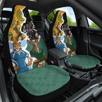 Rugby 2025 Championship Car Seat Cover Southern Hemisphere Countries Mascots - Wonder Print Shop