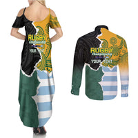 Personalised Rugby 2025 Championship Couples Matching Summer Maxi Dress and Long Sleeve Button Shirt Southern Hemisphere Countries Mascots - Wonder Print Shop