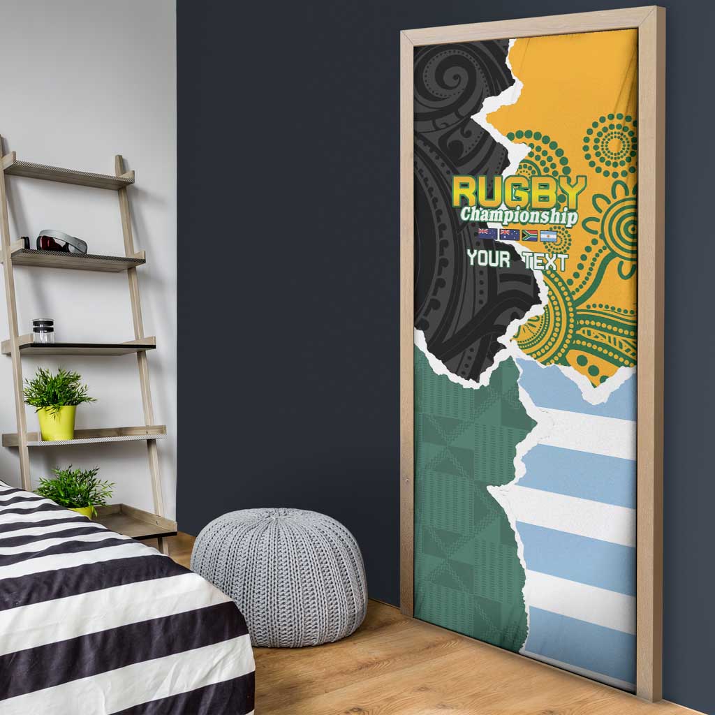 Rugby 2025 Championship Door Cover Southern Hemisphere Countries Mascots - Wonder Print Shop
