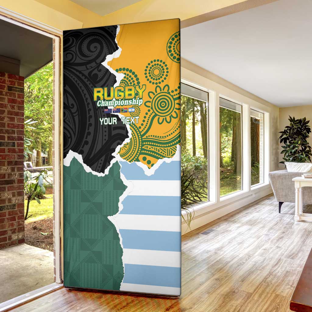 Rugby 2025 Championship Door Cover Southern Hemisphere Countries Mascots - Wonder Print Shop
