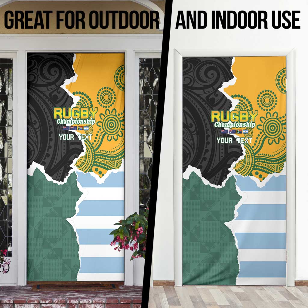 Rugby 2025 Championship Door Cover Southern Hemisphere Countries Mascots - Wonder Print Shop
