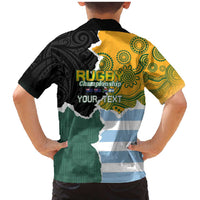 Personalised Rugby 2025 Championship Family Matching Mermaid Dress and Hawaiian Shirt Southern Hemisphere Countries Mascots - Wonder Print Shop