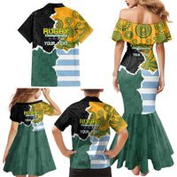 Personalised Rugby 2025 Championship Family Matching Mermaid Dress and Hawaiian Shirt Southern Hemisphere Countries Mascots - Wonder Print Shop