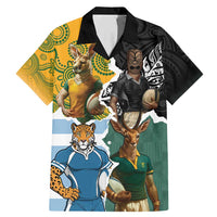 Personalised Rugby 2025 Championship Family Matching Mermaid Dress and Hawaiian Shirt Southern Hemisphere Countries Mascots - Wonder Print Shop