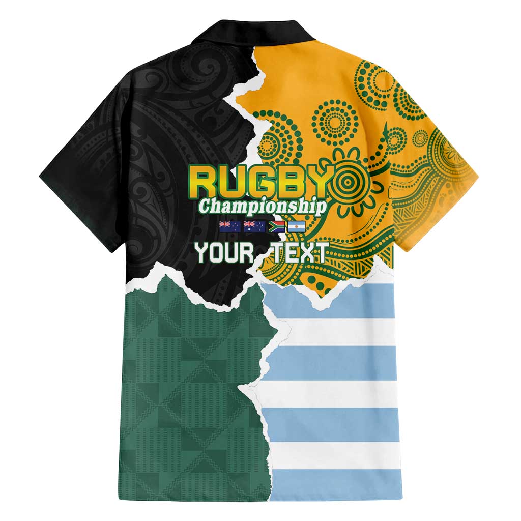 Personalised Rugby 2025 Championship Family Matching Off Shoulder Maxi Dress and Hawaiian Shirt Southern Hemisphere Countries Mascots - Wonder Print Shop