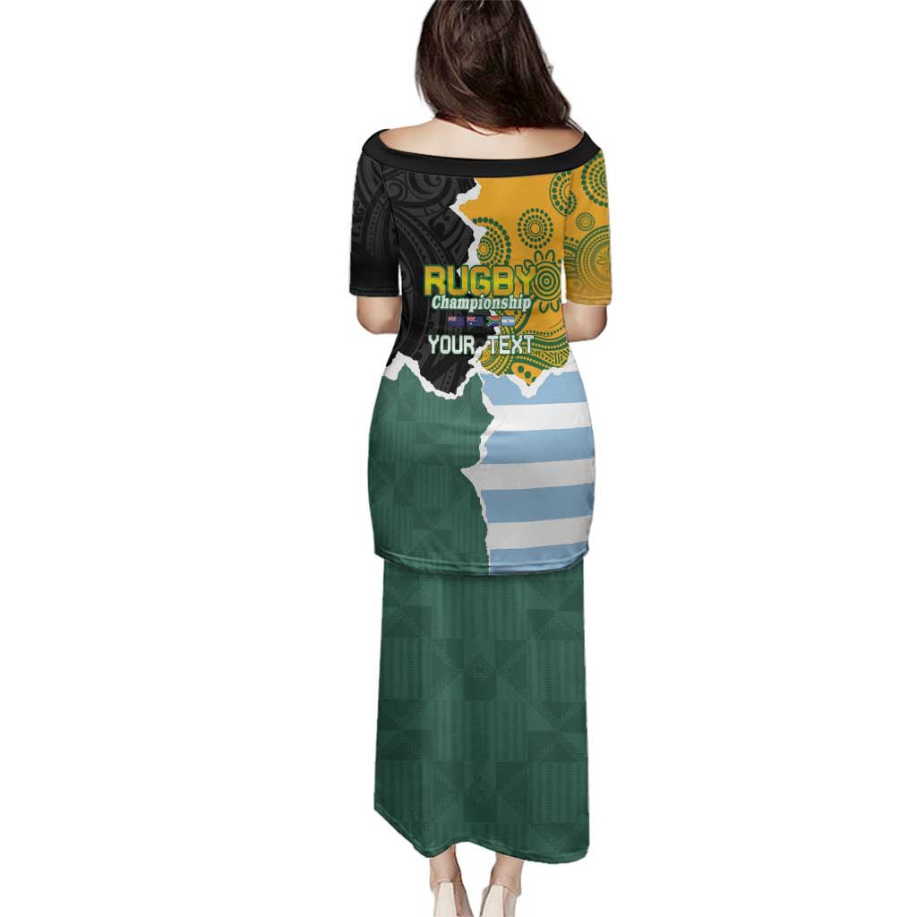 Personalised Rugby 2025 Championship Family Matching Puletasi and Hawaiian Shirt Southern Hemisphere Countries Mascots - Wonder Print Shop